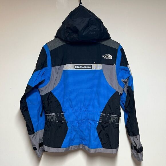 Vintage The North Face Steep Tech Belted Coral Blue/Black Womens Sz L - Picture 4 of 9